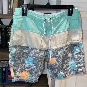 Billabong Lowtides Board Shorts, Teal, Size 29